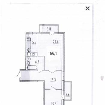 Сдается 2-х комнатная квартира, 62,8 м²