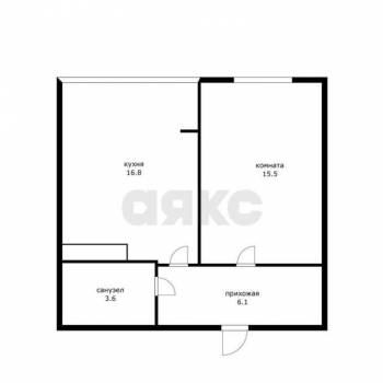 Продается 1-комнатная квартира, 42,2 м²