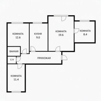 Продается Многокомнатная квартира, 78,1 м²