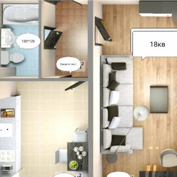 Продается 2-х комнатная квартира, 36 м²