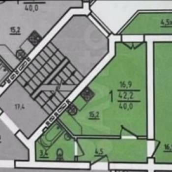 Продается 1-комнатная квартира, 40 м²