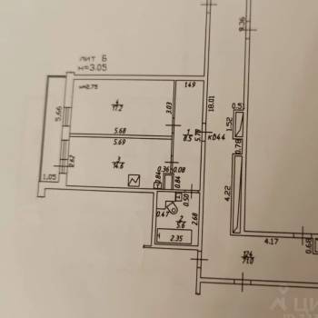 Продается 1-комнатная квартира, 51,6 м²