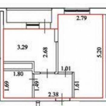 Продается 1-комнатная квартира, 27 м²