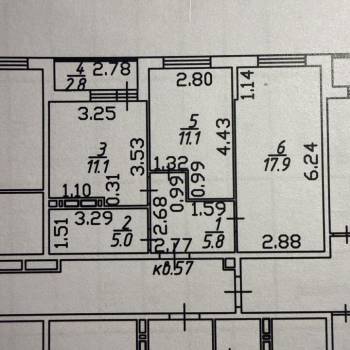 Продается 2-х комнатная квартира, 51,6 м²