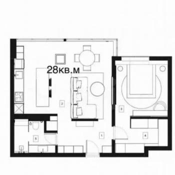 Продается 2-х комнатная квартира, 53 м²