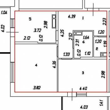 Продается 2-х комнатная квартира, 56,6 м²