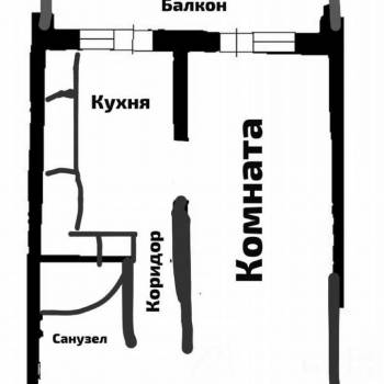 Продается 1-комнатная квартира, 55 м²