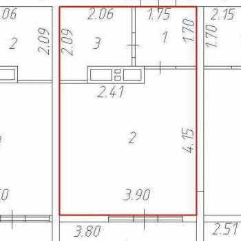 Продается 1-комнатная квартира, 27 м²