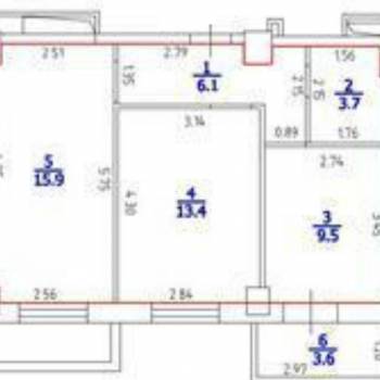 Продается 2-х комнатная квартира, 48,6 м²