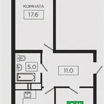 Продается 2-х комнатная квартира, 65,8 м²