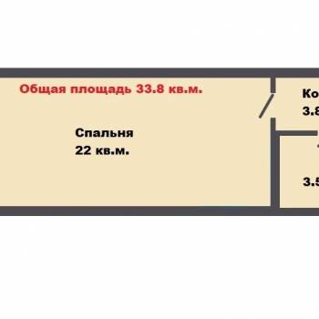 Продается 1-комнатная квартира, 34 м²
