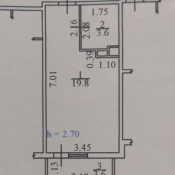 Продается 1-комнатная квартира, 23,4 м²