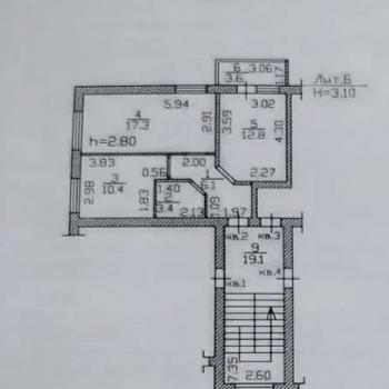 Продается 2-х комнатная квартира, 54 м²