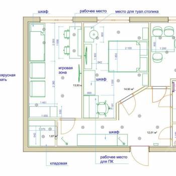 Сдается 2-х комнатная квартира, 62 м²