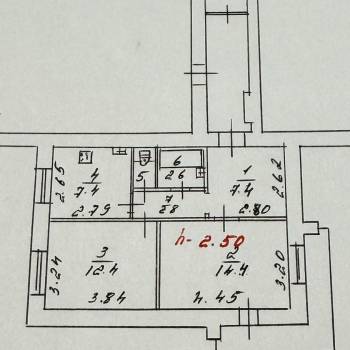Продается 2-х комнатная квартира, 49,9 м²
