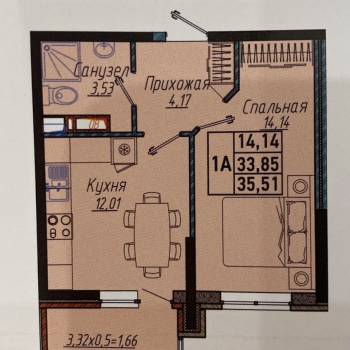Сдается 1-комнатная квартира, 34 м²