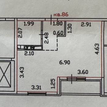 Продается 1-комнатная квартира, 34,9 м²