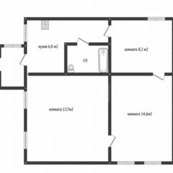 Продается 3-х комнатная квартира, 48,9 м²