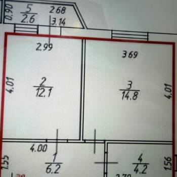 Продается 1-комнатная квартира, 38 м²