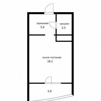 Сдается 1-комнатная квартира, 32 м²