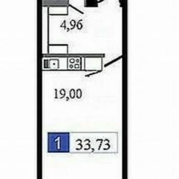 Продается 1-комнатная квартира, 33,4 м²