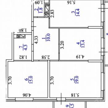 Продается 3-х комнатная квартира, 80 м²