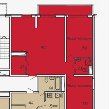 Продается 3-х комнатная квартира, 85 м²