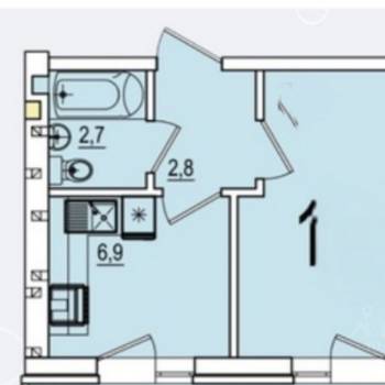 Сдается 1-комнатная квартира, 25,2 м²