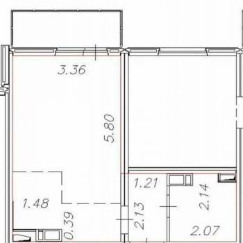 Продается 1-комнатная квартира, 26,6 м²