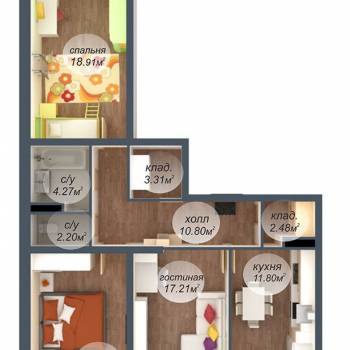 Продается 3-х комнатная квартира, 88,3 м²