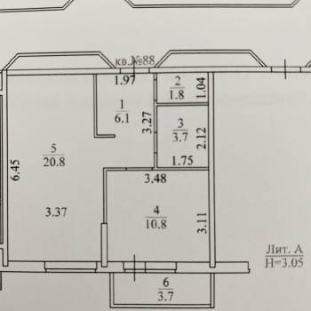 Продается 1-комнатная квартира, 43,2 м²