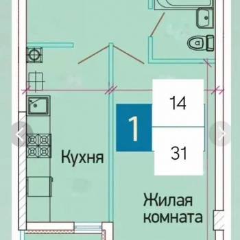 Продается 1-комнатная квартира, 31,8 м²
