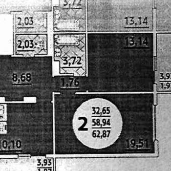 Продается 2-х комнатная квартира, 59 м²