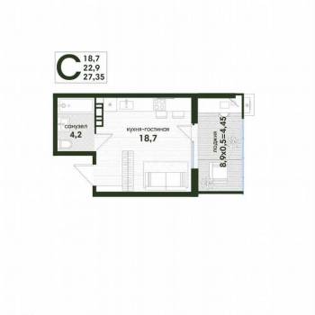 Продается 1-комнатная квартира, 30 м²