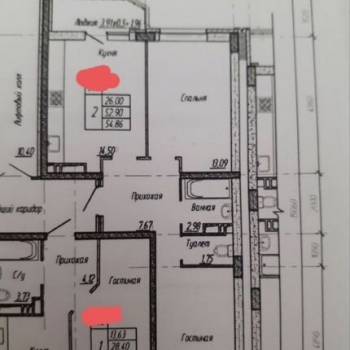 Сдается 2-х комнатная квартира, 56 м²