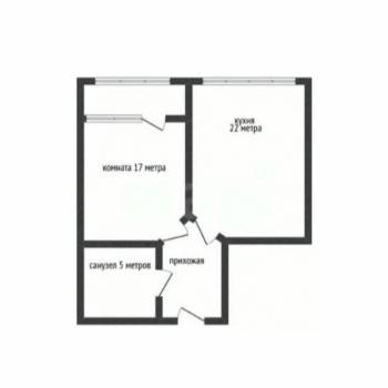 Продается 1-комнатная квартира, 56 м²