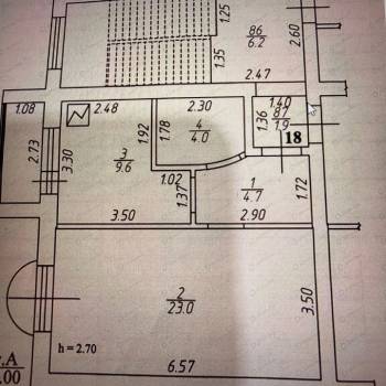 Продается 1-комнатная квартира, 42 м²