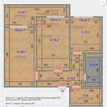 Продается 2-х комнатная квартира, 75 м²