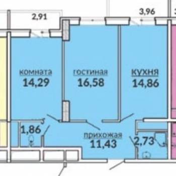 Сдается 2-х комнатная квартира, 67 м²