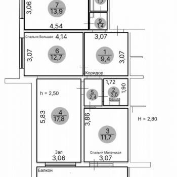 Сдается Многокомнатная квартира, 75 м²