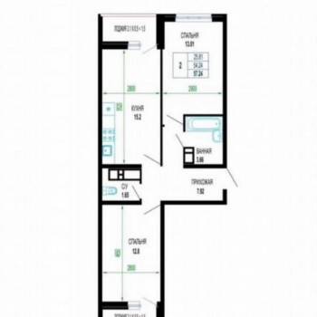 Продается 2-х комнатная квартира, 59 м²