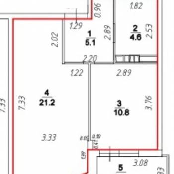 Продается 1-комнатная квартира, 41,7 м²