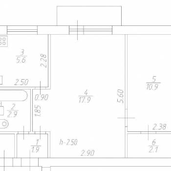 Продается 2-х комнатная квартира, 42,8 м²