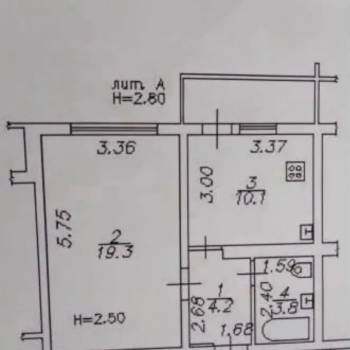 Продается 1-комнатная квартира, 37,4 м²
