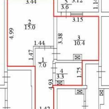Продается 1-комнатная квартира, 37 м²