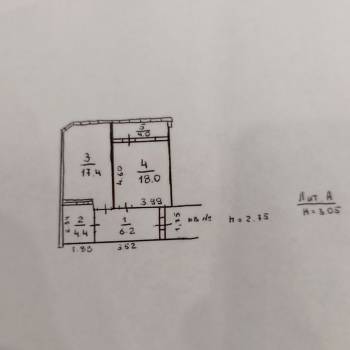 Продается 1-комнатная квартира, 50 м²