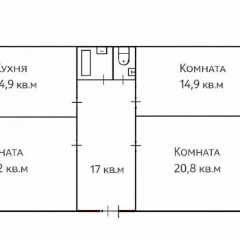 Продается 3-х комнатная квартира, 93,6 м²