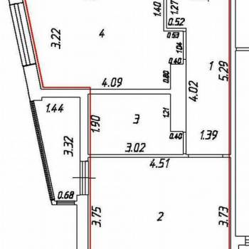 Продается 1-комнатная квартира, 46,1 м²