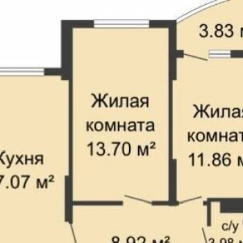 Продается 2-х комнатная квартира, 56,2 м²