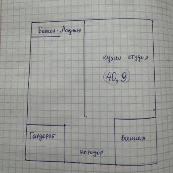 Продается 1-комнатная квартира, 40,9 м²